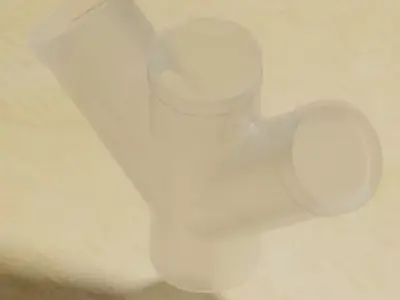 Transparent Fitting Double Y 3D model