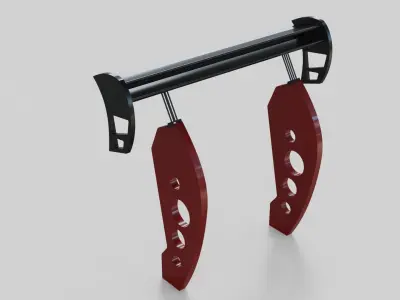 spoiler wing tuning rear auto garage  3D model