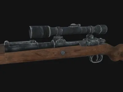 Mauser 98k Low-poly 3D model