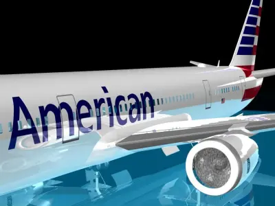 American Airlines 787 - 8 Dreamliner 3D model