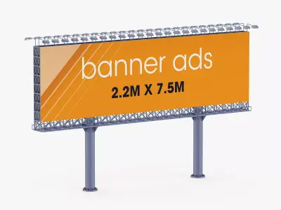 Billboard 3 banner ads 3D model