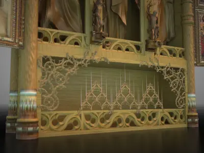 Gothic altar 3D model