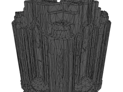 Art Deco Building 3D Model Low-poly 3D model