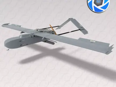 Ukrainian UAV  FP1 long range deep strike air drone Fire Point   3D model