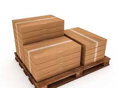 3D Warehouse Box Model 5 Low-poly 3D model