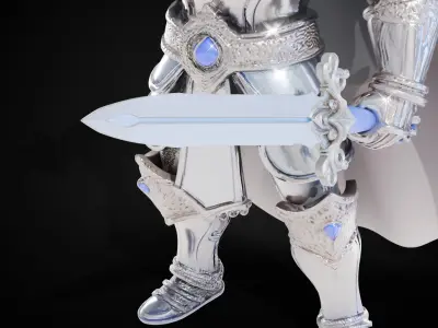 Stylized Sword - Ceremonial Royal Kings Sigil - Game Ready 3D model