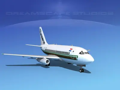 Boeing 737-100 Transavia1 3D model