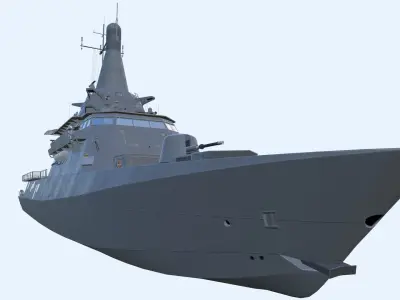 Littoral Mission Vessel Low-poly 3D model