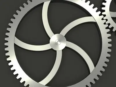 Gears three metal 3D model