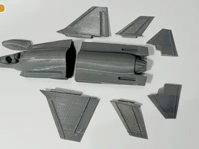 F35 LIGHTNING FIGHTER AIRCRAT STL FILE Scale 1-72 3D print model