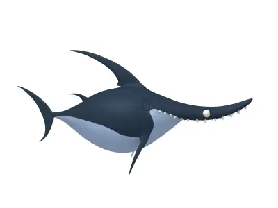 Shark Cartoon 3D model