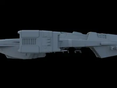 Sci-Fi Cargo Ship 3D model