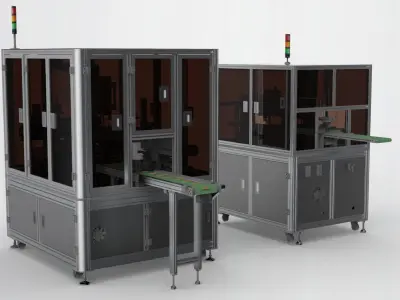 Battery tape fitting machine 3D model