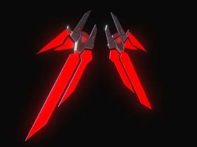 Mechanic Wing Low-poly 3D model