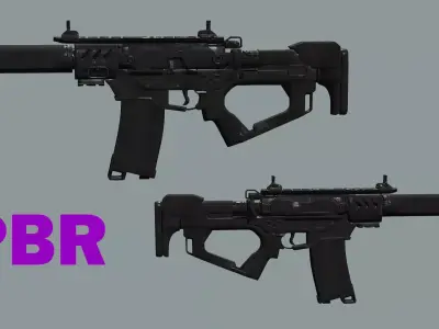 VHS2 Assault Compact Assault Rifle Low-Poly 3D Model Low-poly 3D model purchase