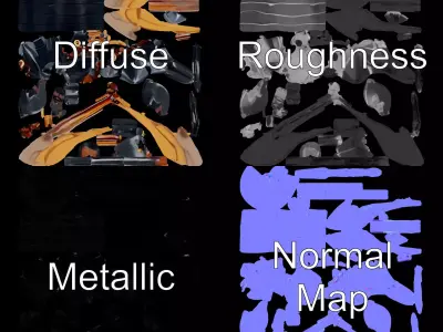 Mechanical Insect model pack Low-poly 3D model