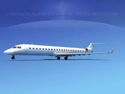 Bombardier CRJ900 Unmarked 1 3D model