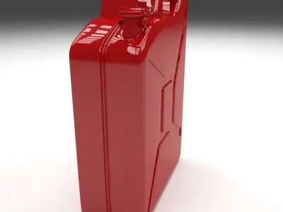 Jerry Can Red Low-poly 3D model