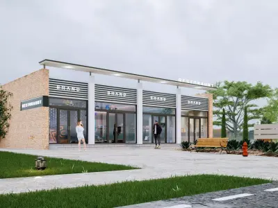 restaurant Low-poly 3D model