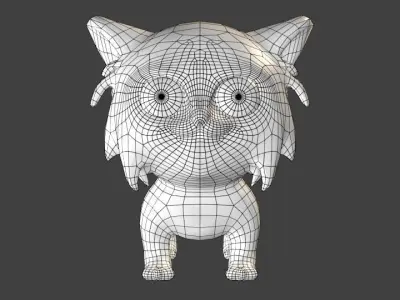CatMac cat with big eyes Free low-poly 3D model
