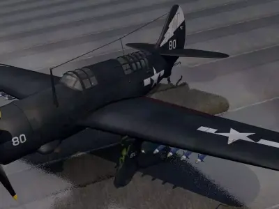 Curtiss SB2C-4 Helldiver or A-25 Shrike 3D model