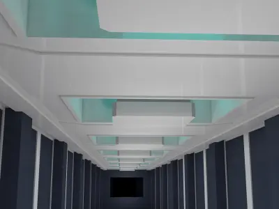 Hallway Free low-poly 3D model