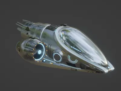 Future Exoplanet Exploration Vehicle Low-poly 3D model