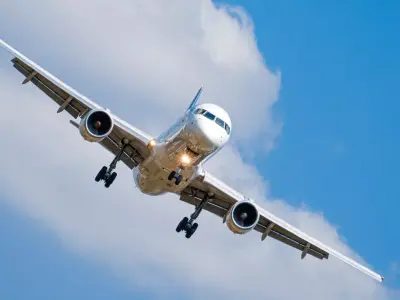 boeing-757 passenger jet flying in sky 3D model