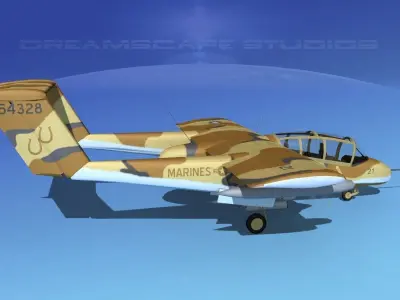 Rockwell OV-10D Bronco US Marine Corps 3D model