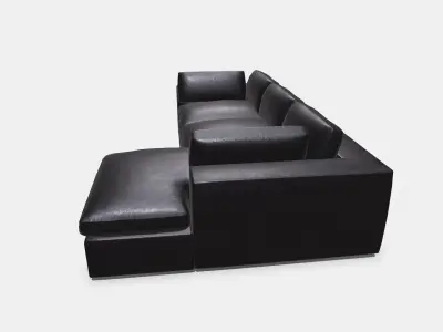 Sofa Low-poly PBR Free low-poly 3D model
