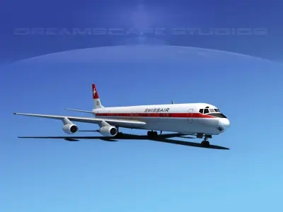 Douglas DC-8-63 Texair 3D model
