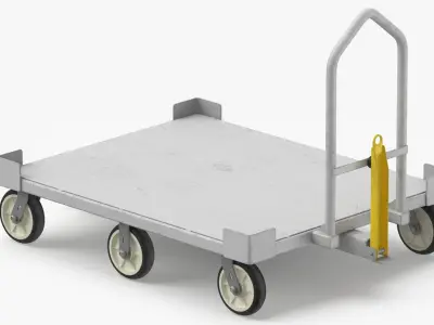 Towable Cart 01 Large Empty and Full 3D model