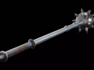 mace - Game ready 3D model - Medieval weapon Low-poly 3D model