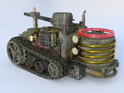GM T-70 Steampunk Tank 3D model