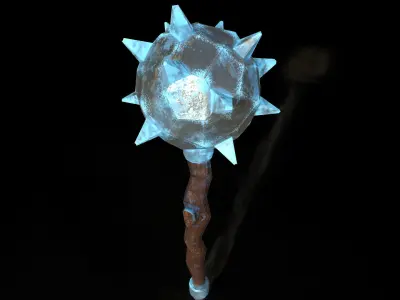 Frosty Mace Low-poly 3D model