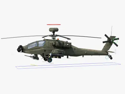 AH64E Apache Longbow Helicopter Rigged Collection 