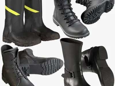 Boots Collection 3D model