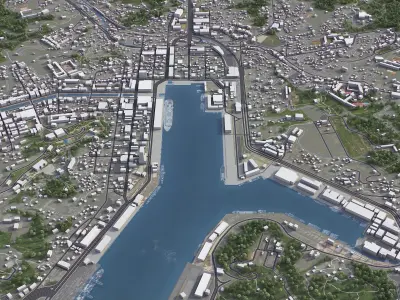 Keelung Low-poly 3D model