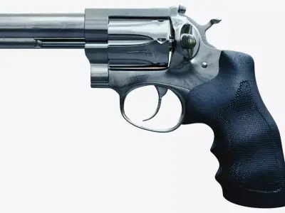 Revolver Handgun Low-poly 3D model