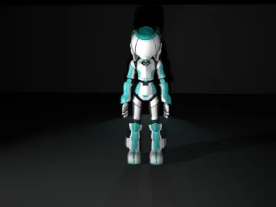 Robotic Girl Free 3D model