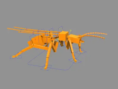 Flying Ant Rigged 3D model