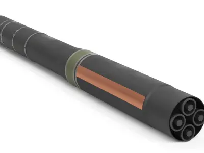 Topol-M SS-27 Mod 1 ICBM Ballistic Missile 3D model