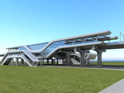 Light Rail Station 13 3D model