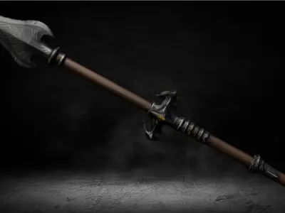 Medieval Ancient Spear Low-poly 3D Model Low-poly 3D model