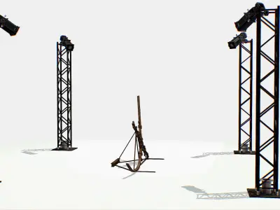 Church of Reconciliation cross Berlin Wall Low-poly 3D model