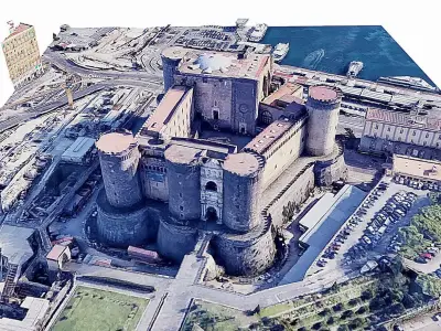 Castel Nuovo - Castle - Naples - Napoli Low-poly 3D model