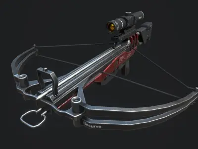 Crossbow sniper rifle Low-poly 3D model