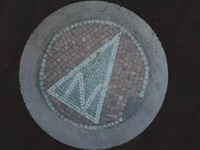 Historic Cobblestone Pavement Pattern Low-poly 3D model