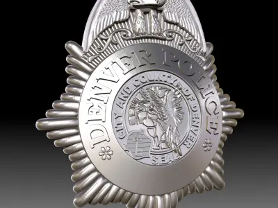Denver Police Badge 3D print model