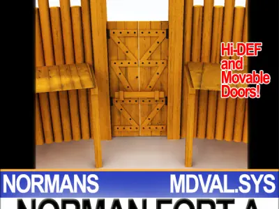 Medieval Norman Fort 3D model